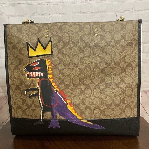 NWT Coach X Jean Michel Basquiat Dempsey Tote 40 RARE LIMITED EDITION - Picture 5 of 16